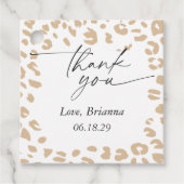 サファリアニマルプリント男女兼用ベビーシャワー フェイバータグ (正面)