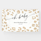 サファリアニマルプリント男女兼用ベビーシャワー 横断幕 (横)