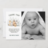 サファリアニマルベビシャワーサンキューカード サンキューカード (正面)