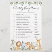 サファリアニマルベビシャワー有名人赤ちゃん名 (正面)