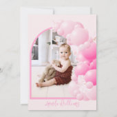 サファリアニマルボホワイルドワンセント誕生日 招待状 (裏面)