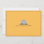 サファリアニマルヤングワイルド&スリーフォト誕生日 招待状 (裏面)