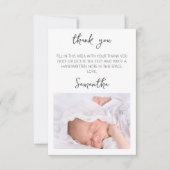 サファリアニマルライオンフローラママ赤ちゃんシャワー サンキューカード (正面)