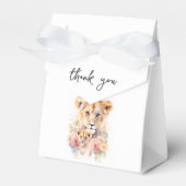 サファリアニマルライオンフローラママ赤ちゃんシャワー フェイバーボックス (正面サイド)