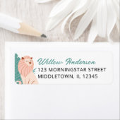 サファリアニマルライオン差出人住所ラベル ラベル (インサイチュ)