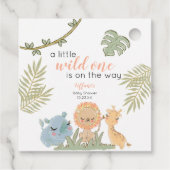 サファリアニマルワイルドワンガールベビーシャワー フェイバータグ (裏面)