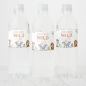 サファリアニマルワイルドワンピンクフローラ1日 ペットボトルラベル (ボトル)