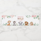 サファリアニマルワイルドワンピンクフローラ1日 ペットボトルラベル (シングルラベル)