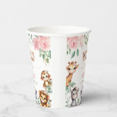 サファリアニマルワイルドワンピンクフローラ1日 紙コップ (右)
