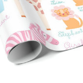 サファリアニマル子供部屋プリント ラッピングペーパー (ロールコーナー)