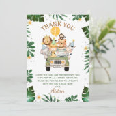サファリアニマル誕生日サンキューカード 招待状 (スタンド正面)