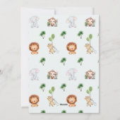 サファリアニマル誕生日4th招待状フラットカード シーズンカード (裏面)