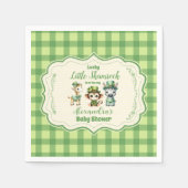 サファリアニムラッキー小シャムロック スタンダードカクテルナプキン (正面)