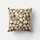 サファリアフリカシャンパイニュ金ゴールドゼブラアニマルスキン クッション (裏面)