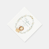 サファリウォーターカラーライオンプリンスファースト誕生日 スタンダードカクテルナプキン (角)