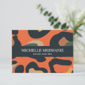 サファリエレガントアニマルスキンヒョウのギフトカード (スタンド正面)