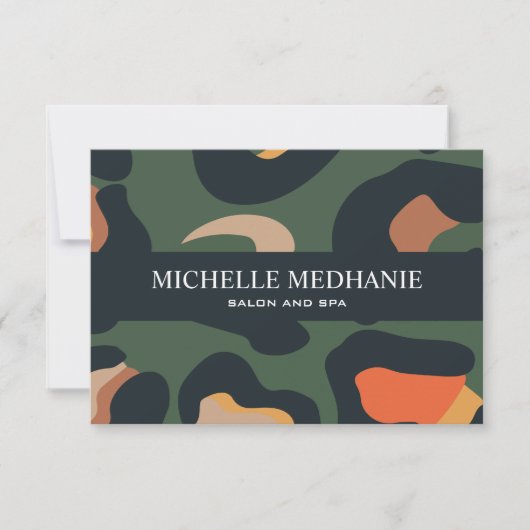 サファリエレガントアニマルスキンヒョウのギフトカード (正面)