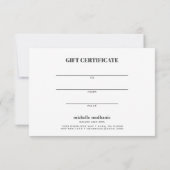 サファリエレガントアニマルスキンヒョウのギフトカード (裏面)