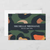 サファリエレガントアニマルスキンヒョウのギフトカード (正面/裏面)