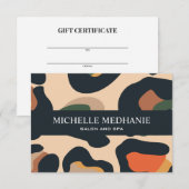 サファリエレガントアニマルスキンヒョウのギフトカード (正面/裏面)