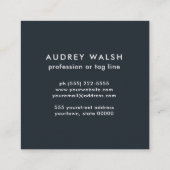 サファリエレガントアニマルスキンヒョウガーリー斑点 スクエア名刺 (裏面)