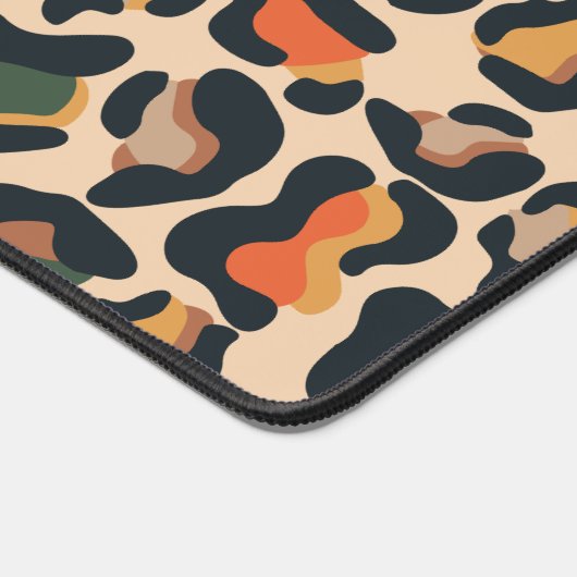 サファリエレガントアニマルスキンヒョウガーリー斑点 デスクマット (コーナー)