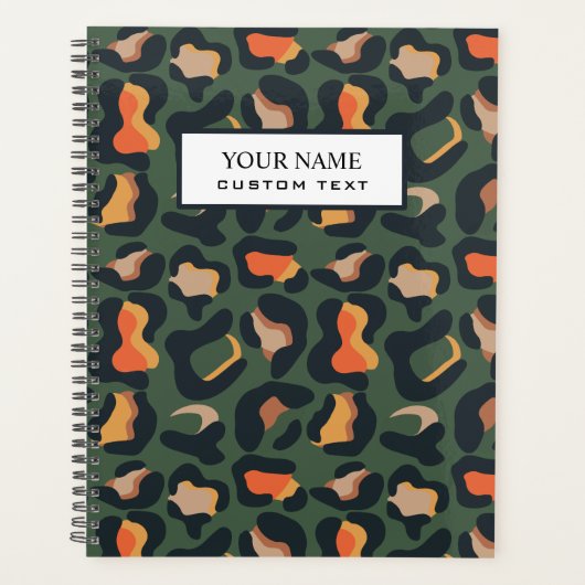 サファリエレガントアニマルスキンヒョウ斑点 プランナー手帳 (正面)