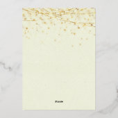 サファリエレガント金ゴールドオーナメントクリスマスパーティー 箔招待状 (裏面)