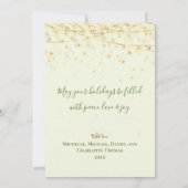 サファリエレガント金ゴールドオーナメントメリークリスマスカード (裏面)