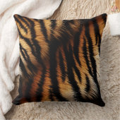 サファリオレンジブラックタイガー クッション (ブランケット)
