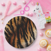 サファリオレンジブラックタイガー ペーパープレート (パーティー)