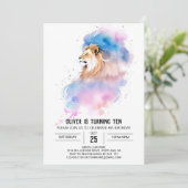 サファリオンラインライオン誕生日 招待状 (スタンド正面)