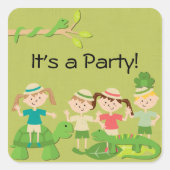 サファリカスタマイズスティッカー スクエアシール (正面)