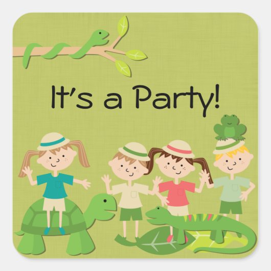 サファリカスタマイズスティッカー スクエアシール (正面)