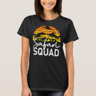 サファリカッコいい女子男性へ動物学者アフリカ動物 Tシャツ