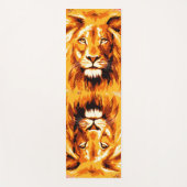 サファリカラフルリオンヨガマット – 野生生物大きな猫 ヨガマット (正面)