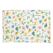 サファリカラフルーかわいいジャングル動物の動物園のベビー野生 枕カバー (正面左)