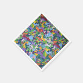 サファリカラフルー動物のアニメーション スタンダードカクテルナプキン (角)