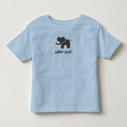 サファリガイド: 象 トドラーTシャツ (正面)