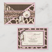 サファリガールリマインダーノーテカード エンクロージャーカード (正面/裏面)