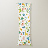 サファリキリンかわいいカラフルパターン子供部屋少年 ボディピロー (正面縦)