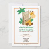 サファリキリンの誕生日パーティー 招待状 (正面)