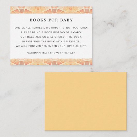 サファリキリン予約リクエスト赤ちゃんシャワー エンクロージャーカード (正面/裏面)