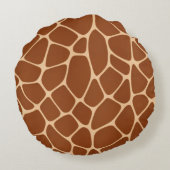 サファリキリン名前をカスタムする ラウンドクッション (裏面)