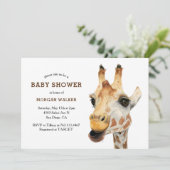 サファリキリン男女兼用赤ちゃんシャワー 招待状 (スタンド正面)