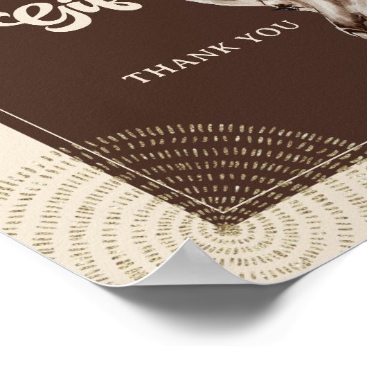 サファリキリン赤ちゃんシャワーカードとギフト ポスター (角)