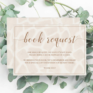 サファリキリン赤ちゃんシャワーブックリクエストカード エンクロージャーカード