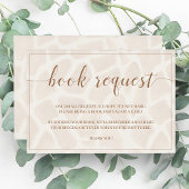 サファリキリン赤ちゃんシャワーブックリクエストカード エンクロージャーカード