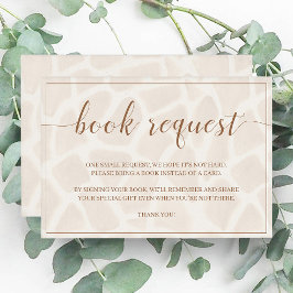 サファリキリン赤ちゃんシャワーブックリクエストカード エンクロージャーカード