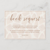 サファリキリン赤ちゃんシャワーブックリクエストカード エンクロージャーカード (正面)